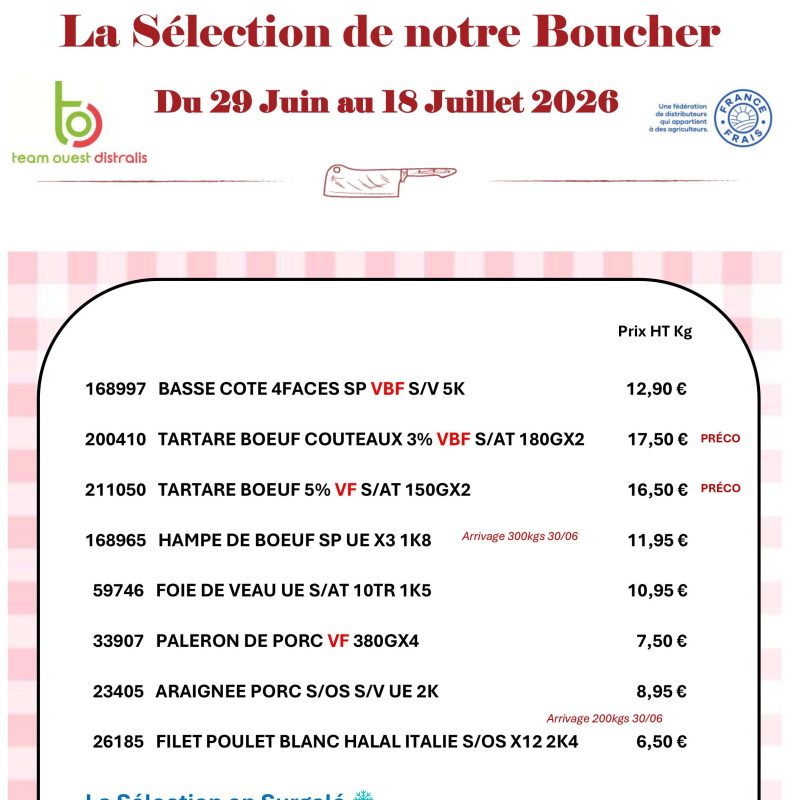La Sélection de notre Boucher
