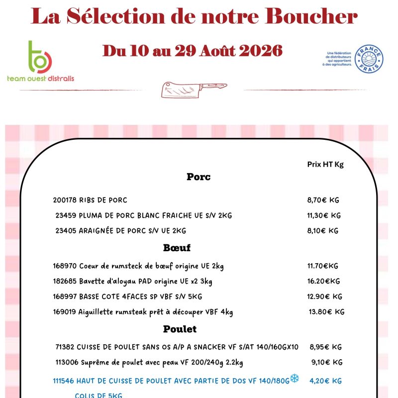 La Sélection de notre Boucher