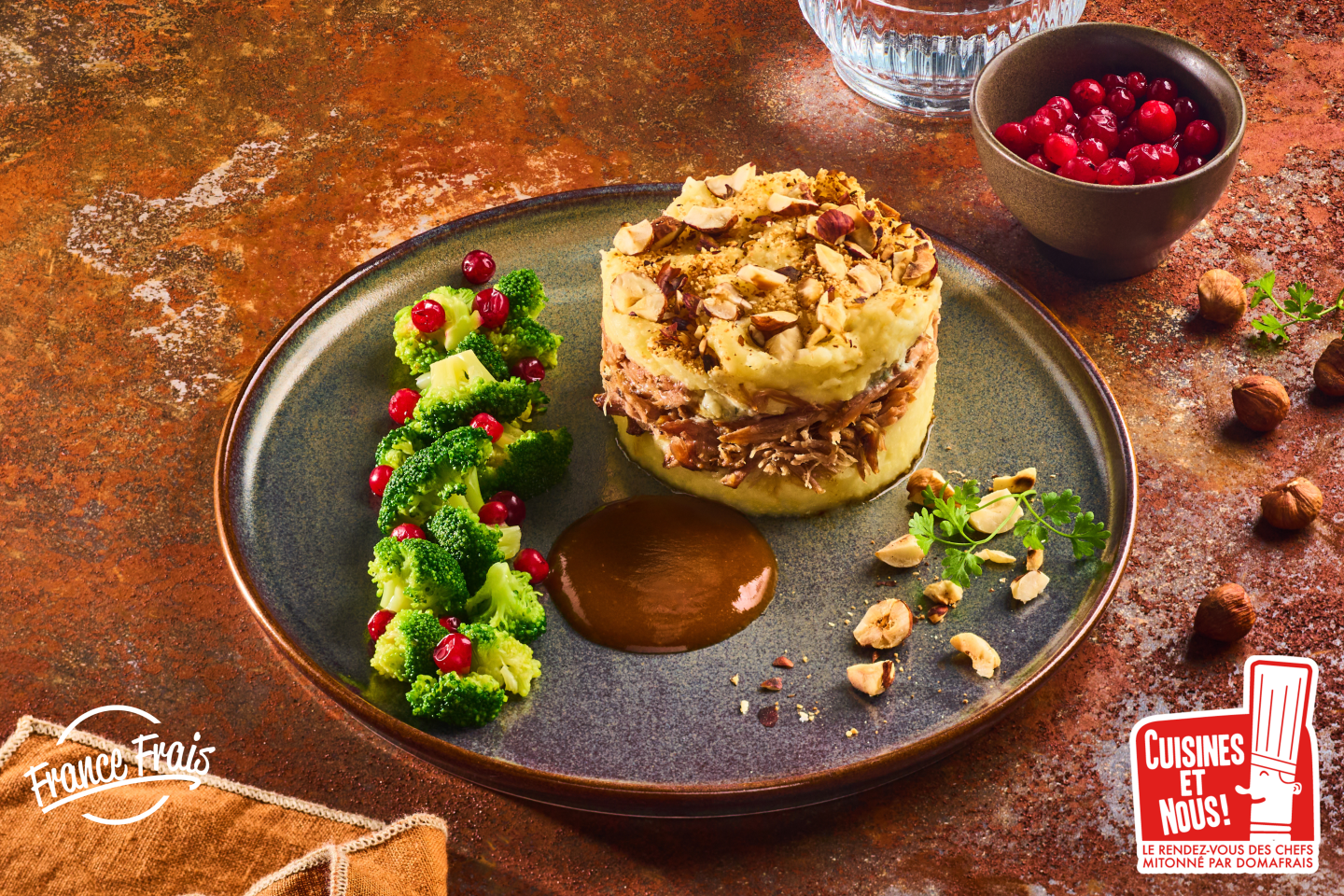 Parmentier d'agneau au roquefort